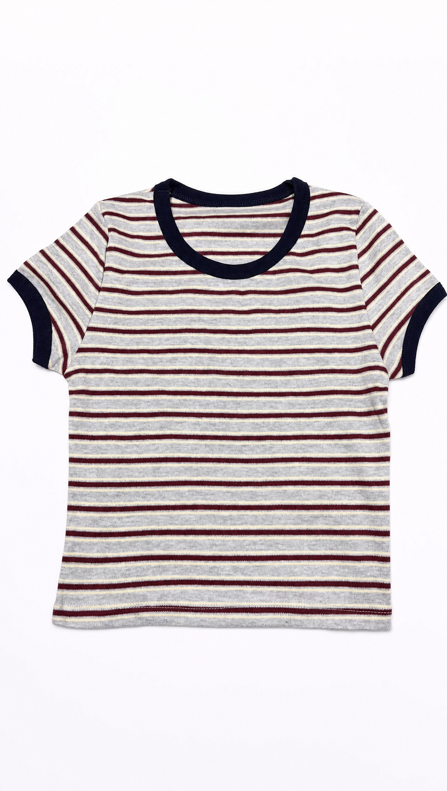 Remera baby tee rayada