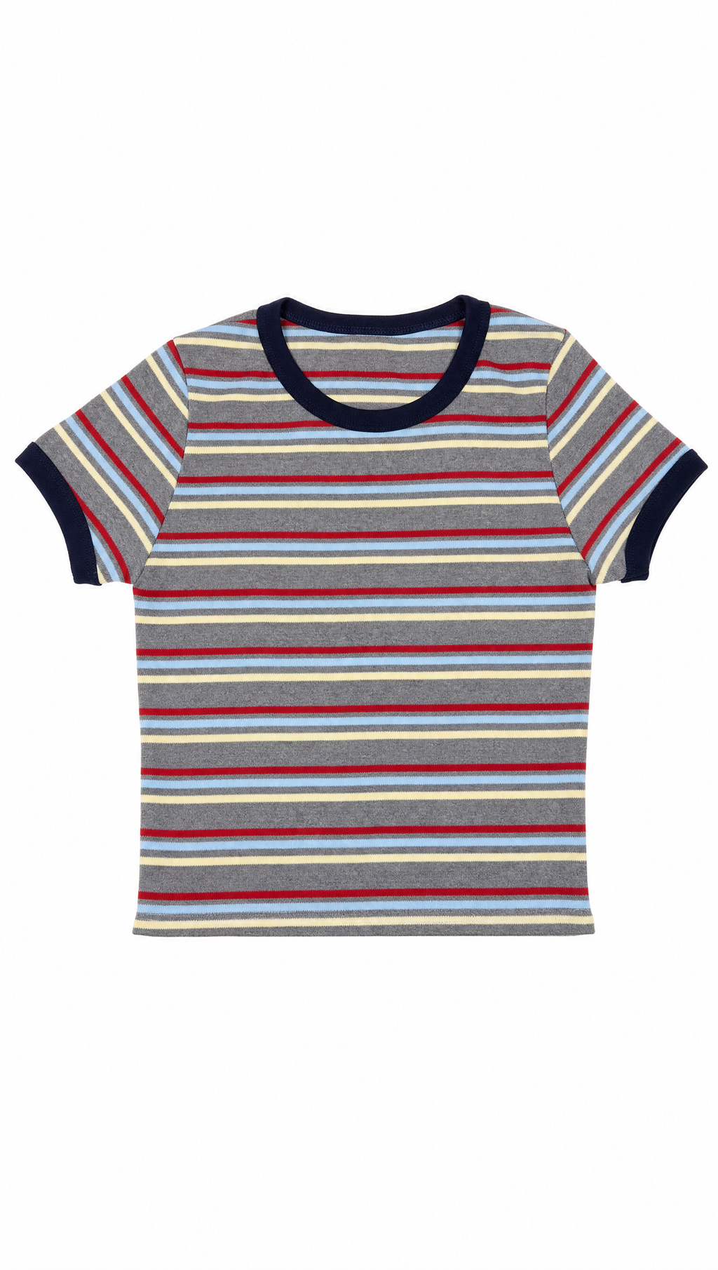 Remera baby tee rayada
