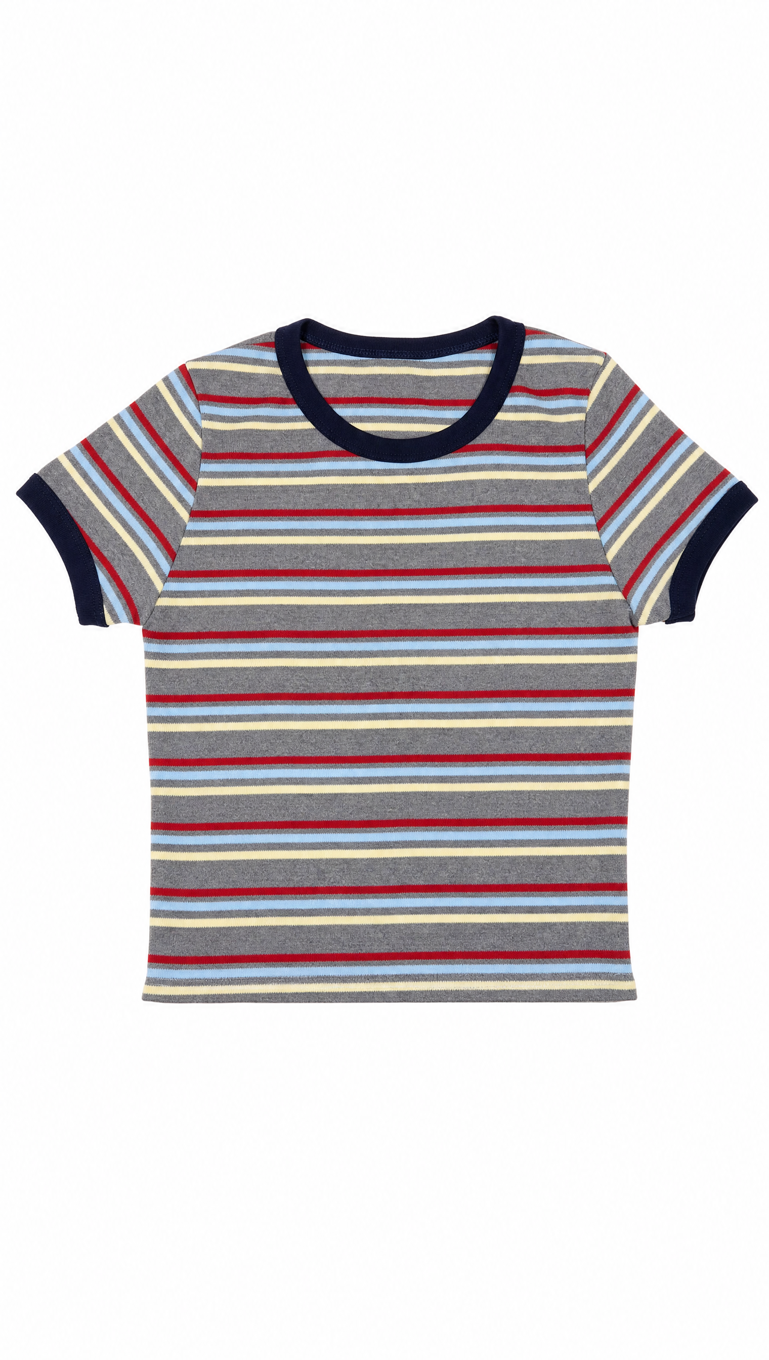 Remera baby tee rayada