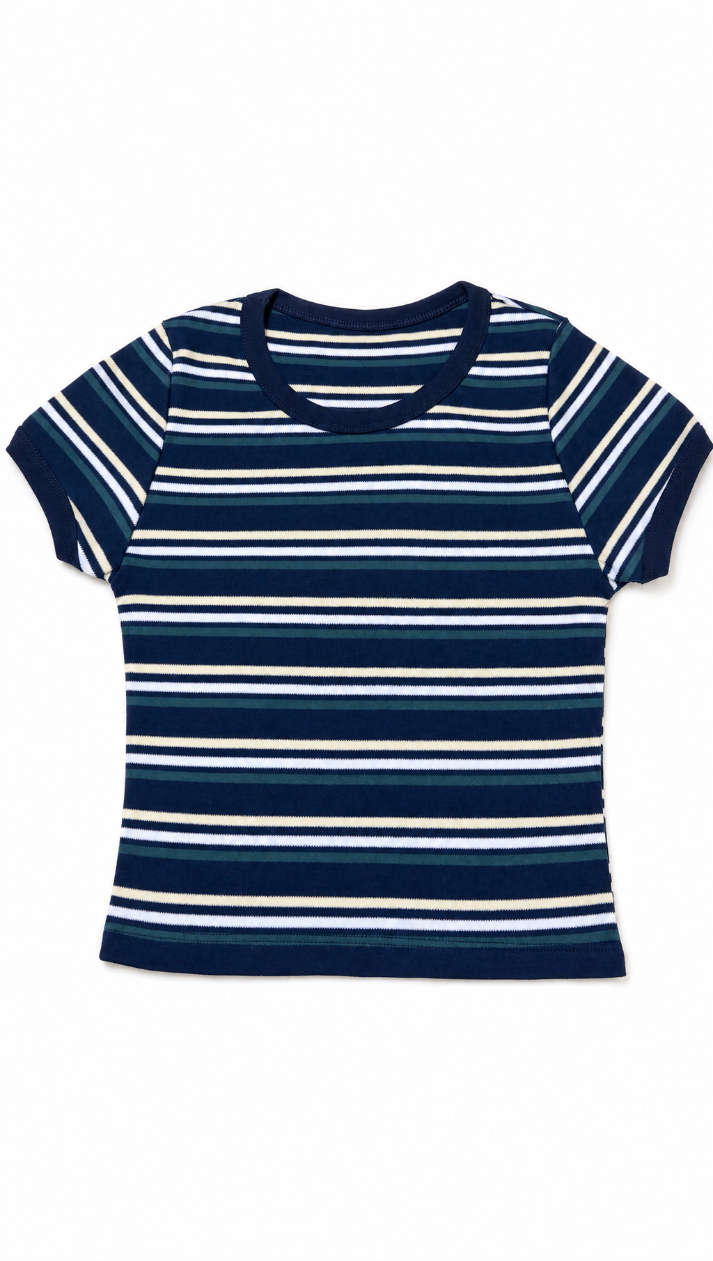 Remera baby tee rayada