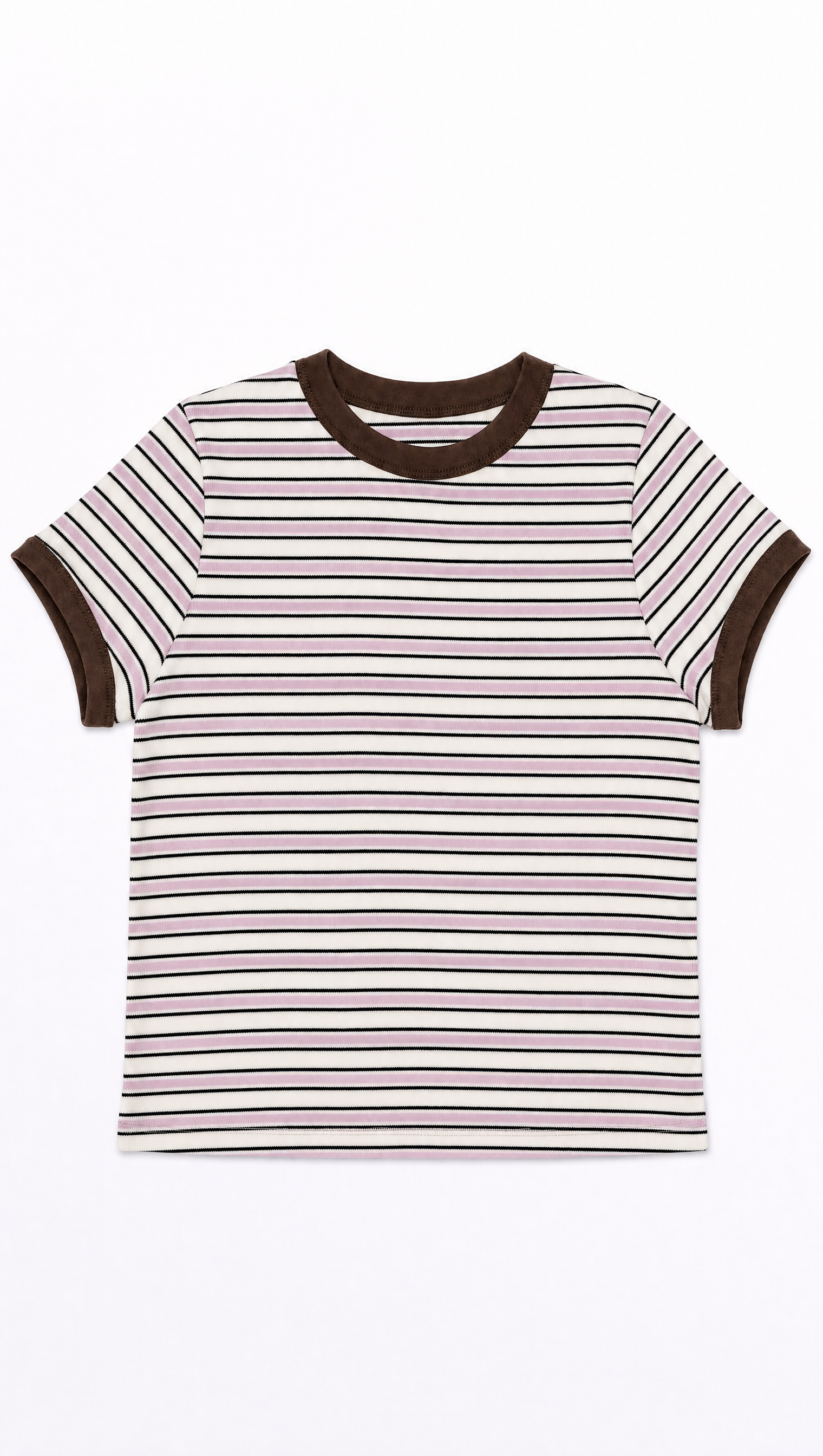 Remera baby tee rayada