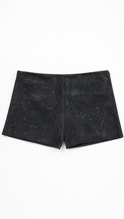 Micro short engomado con brillos