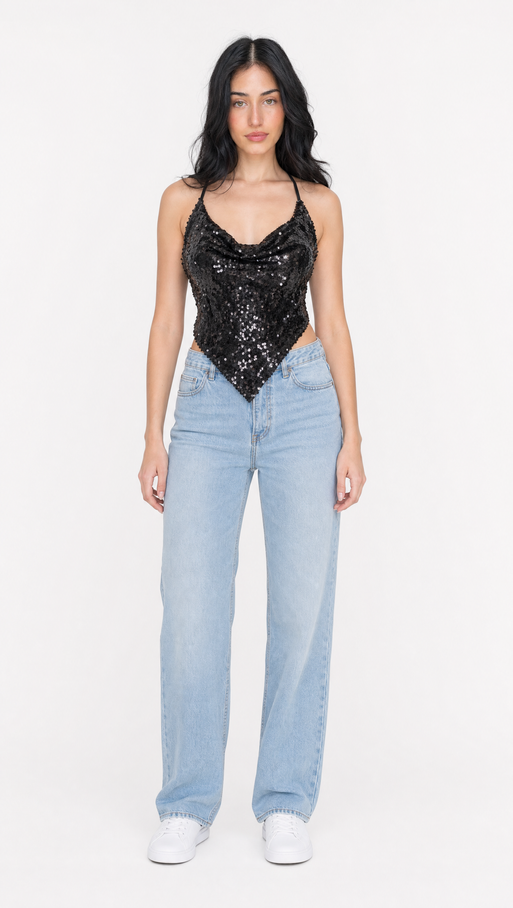 Top de lentejuelas