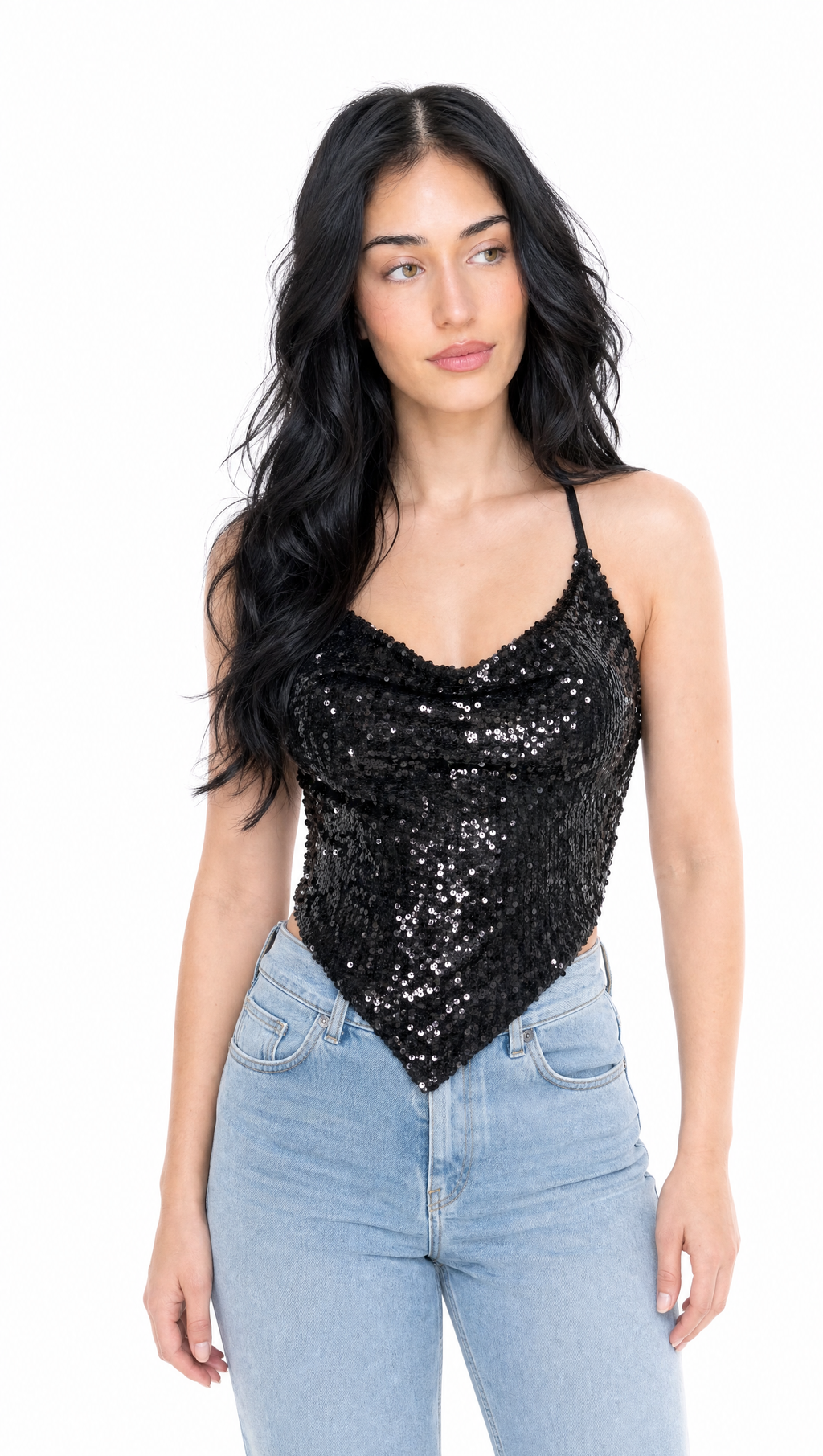 Top de lentejuelas